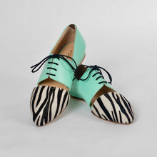 Load image into Gallery viewer, Nomad Genuine Leather Calf Hair Oxford Flat Shoes by Lordess Lordess