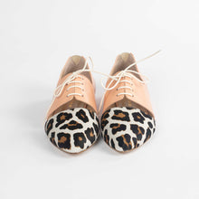 Load image into Gallery viewer, Sapien Genuine Leather Calf Hair Oxford Flat Shoes by Lordess Lordess