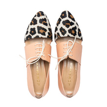 Load image into Gallery viewer, Sapien Genuine Leather Calf Hair Oxford Flat Shoes by Lordess Lordess