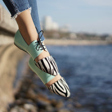Load image into Gallery viewer, Nomad Genuine Leather Calf Hair Oxford Flat Shoes by Lordess Lordess