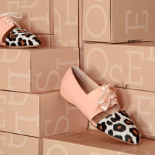 Load image into Gallery viewer, Sapien Genuine Leather Calf Hair Oxford Flat Shoes by Lordess Lordess