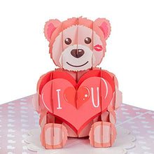 Load image into Gallery viewer, Paper Love Valentines Day 3D Pop Up Card - Love Bear

