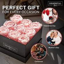 Load image into Gallery viewer, Immortal Fleur Box of 9 Pink Roses

