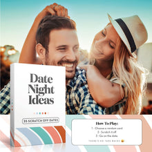 Load image into Gallery viewer, Romantic Couples Gift - Fun &amp; Adventurous Date Night Box - Scratch Off Card Game with Exciting Ideas for Couple: Girlfriend, Boyfriend, Newlywed, Wife or Husband.

