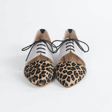 Load image into Gallery viewer, Indigenous Genuine Leather Calf Hair Oxford Flat Shoes by Lordess Lordess
